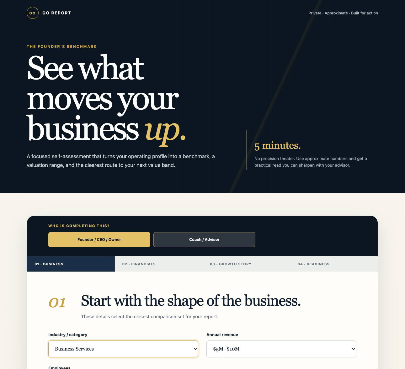 Why the GO Report Starts With These Six Categories